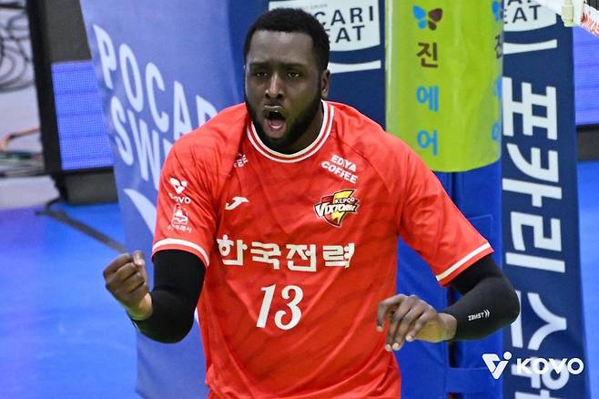 한국전력의 외국인 거포 베논 [한국배구연맹 제공. 재판매 및 DB 금지]