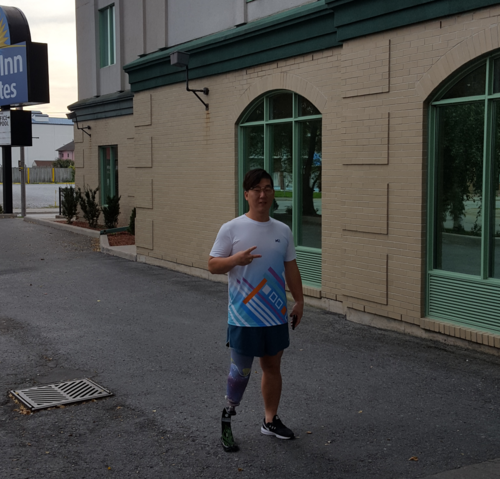 장애인 역도를 시작할 때 마른 체형의 전나라수 선수. /전나라수 제공