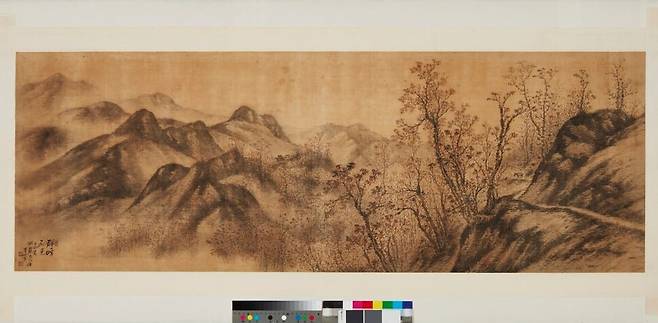 청전 이상범이나 소정 변관식은 전통화법을 잘 구사하면서도 자신만의 개성적인 표현형식을 구사해 대가로 평가받는다. 청전 이상범의 ‘군봉추색’. 한겨레 자료(호림박물관 제공)