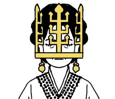 유물 출토 위치로 미뤄보면, 무덤 주인이 죽은 후에는 금관을 납작하게 만들어 얼굴에 덮어 줬을 것으로 추정된다.