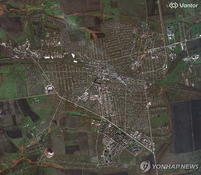 우크라이나 포크로우스크 위성 사진 [로이터/Vantor 위성사진 연합뉴스 자료사진. 재판매 및 DB 금지]