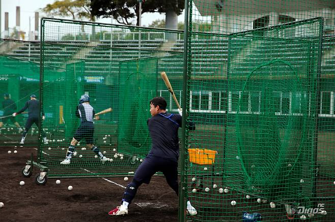 NC 다이노스는 이번 오키나와 마무리캠프에서 지옥의 타격 훈련을 진행하고 있다. 사진제공=NC 다이노스