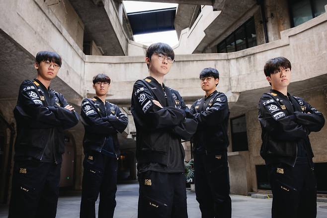 T1 선수단. 라이엇 게임즈 제공