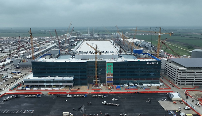 미국 텍사스주 테일러시에 건설 중인 삼성전자 반도체 공장 전경. [삼성전자자]