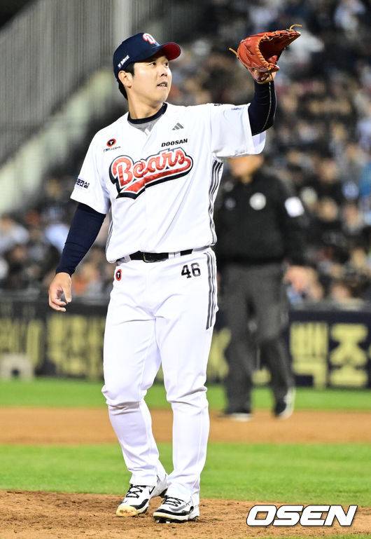 [OSEN=지형준 기자] 두산 김명신. 2025.04.08 / jpnews@osen.co.kr