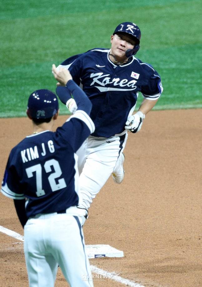 9회 투런포를 쏘아올린 이재원. /사진=김진경 대기자