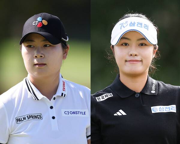 한국여자프로골프(KLPGA) 투어 2025시즌 최종전 대보 하우스디 챔피언십 직후 상금왕을 확정한 홍정민 프로, 신인상을 확정한 서교림 프로. 사진제공=KLPGA (사진을 무단으로 사용하지 마십시오.)