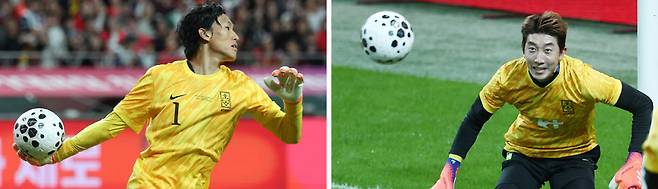 축구대표팀 김승규(왼쪽), 조현우. 연합뉴스