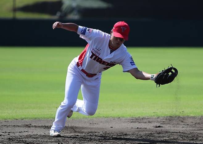 ▲ KIA 차세대 주전 유격수 후보로 큰 기대를 모으고 있는 박민 ⓒKIA타이거즈