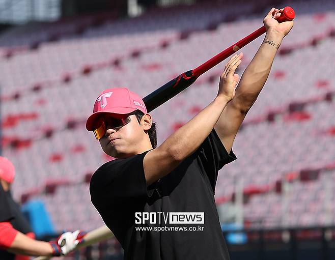 ▲ 햄스트링 재활 탓에 이번 대표팀에는 소집되지 않은 리그 최고 우타자 김도영 ⓒ곽혜미 기자