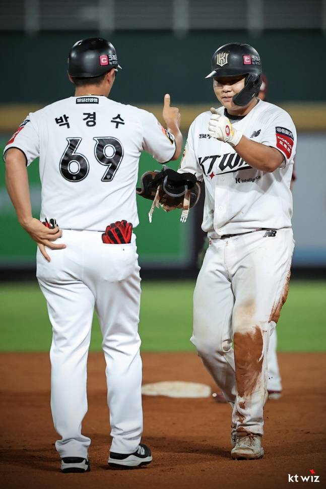 김민석(오른쪽). /사진=KT 위즈 제공