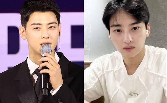 가수 겸 배우 차은우(본명 이동민)와 친동생 이동휘씨. 연합뉴스·온라인 커뮤니티 캡처