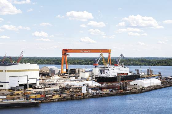 도널드 트럼프 미국 대통령이 한국의 핵추진 잠수함 건조지로 지목한 미국 펜실베니아주 필라델피아에 위치한 한화 필리조선소. 김현동 기자