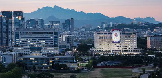 The Yongsan presidential office, nestled at the headquarters of the Ministry of National Defense, is seen in a photo taken in 2022. [YONHAP]