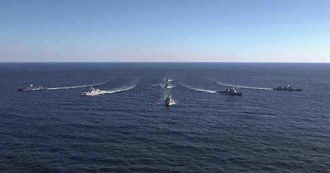 기동함대사 첫 함대급 해상기동훈련 [해군 제공. DB 및 재판매 금지]