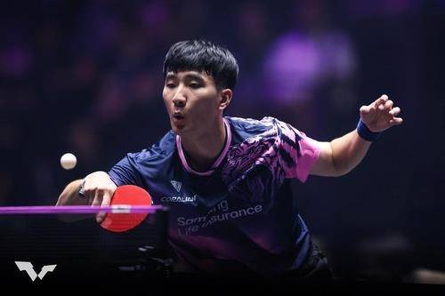 WTT 챔피언스 프랑크푸르트 경기에 나선 이상수 [WTT 인스타그램 캡처. 재판매 및 DB 금지]
