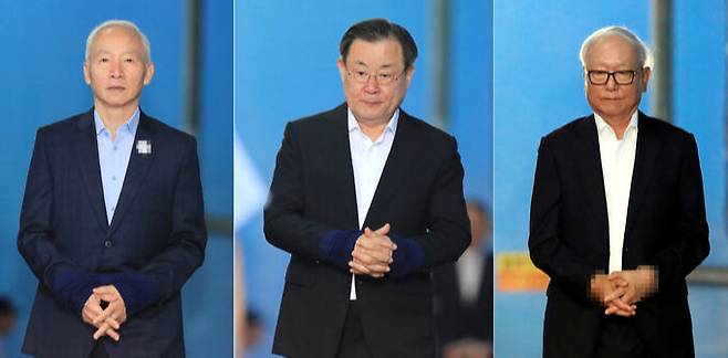 박근혜 정부 당시 청와대에 특수활동비를 제공한 혐의로 실형이 확정된 남재준(왼쪽부터)·이병기·이병호 전 국가정보원장 ⓒ연합뉴스
