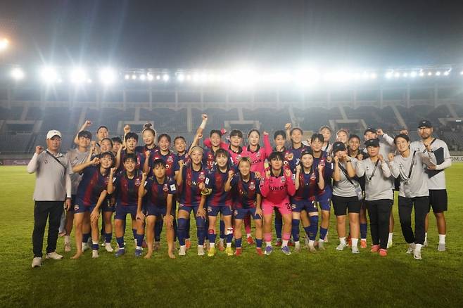 아시아축구연맹(AFC) 여자 챔피언스리그(AWCL)에 출전 중인 수원FC 위민. /사진=수원FC 위민 제공