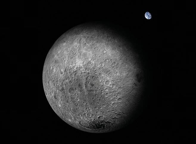 창어 6호가 촬영한 달 뒷면. 중국과학원(CAS) 제공