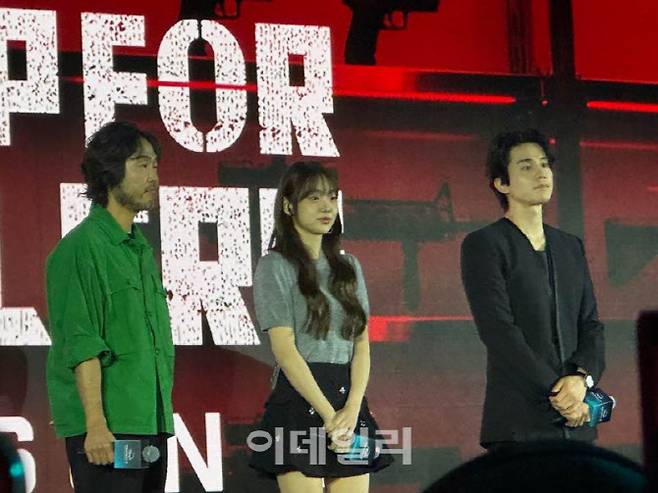 왼쪽부터 이권 감독, 배우 김혜준, 이동욱(사진=최희재 기자)
