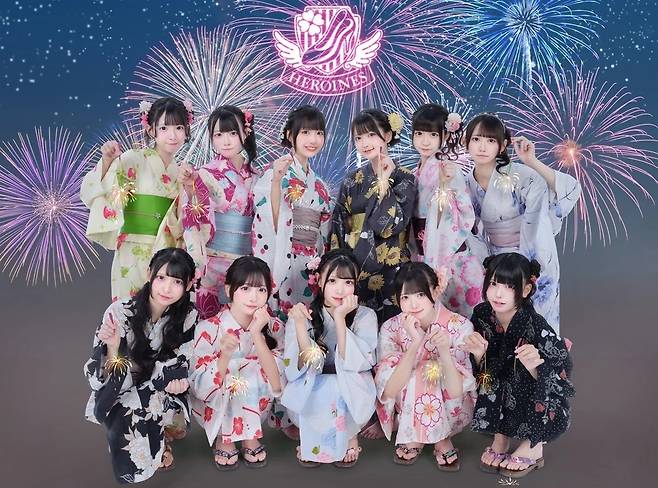 후지사키가 소속했던 그룹 'HEROINES Kenkyuusei'. 출처=Jpop 위키