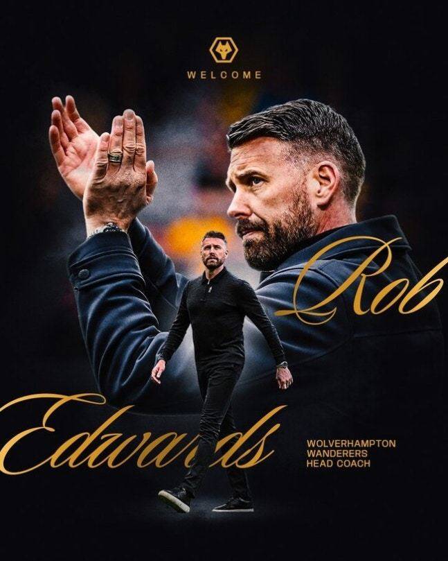 울버햄튼 신임 사령탑 롭 에드워즈 감독. (울버햄튼 SNS 캡처)