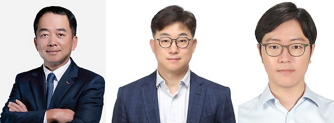 한명진 SKT 신임 통신CIC장(왼쪽부터), 정석근 SK텔레콤 AI CIC장, 유경상 SK텔레콤 AI CICⓒSK텔레콤