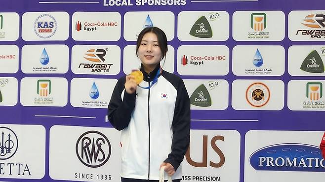 사격대표팀 오세희가 2025 ISSF 세계선수권 50m 복사에서 금메달을 따냈다. 사진 | 대한사격연맹