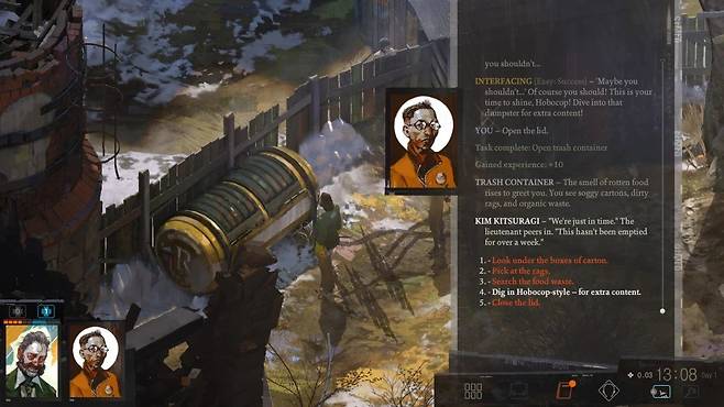 ▲ 압도적인 텍스트량을 지닌 디스코 엘리시움, 성경 2권 정도 분량에 달한다고 한다