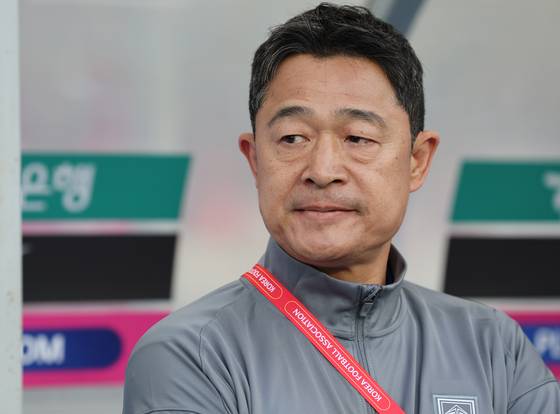 이민성 U-22 대표팀 감독. 중국에 0-2로 패했다. 연합뉴스