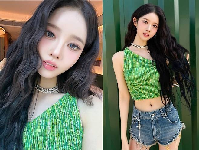 시은이 마카오에서 공개한 웨이브 헤어스타일로 물오른 비주얼을 선보이며 화제를 모았다.사진=시은 SNS