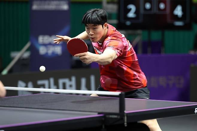 프로탁구리그 파이널스에 나선 미래에셋증권의 박규현 [한국프로탁구연맹 제공. 재판매 및 DB 금지]