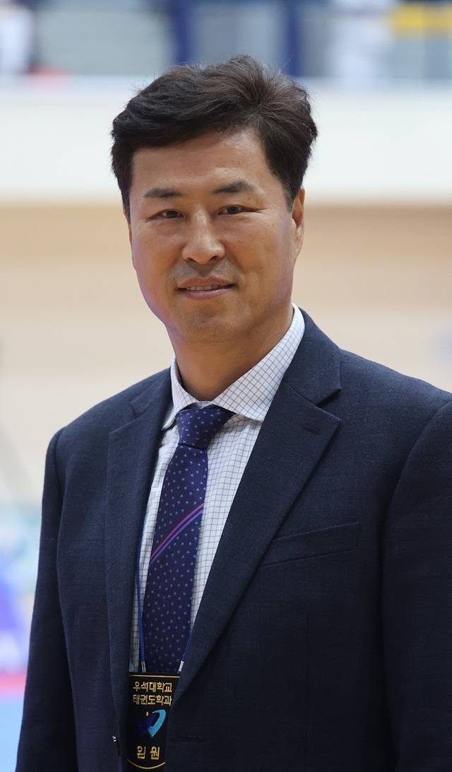 제21회 무주웰빙태권도 축제 대회 임원장인 박은석 우석대 태권도 학과장/사진=조현욱 기자