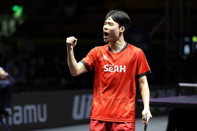 한국프로탁구리그 왕중왕전 남자부 우승을 차지한 장우진. 사진=KTTP