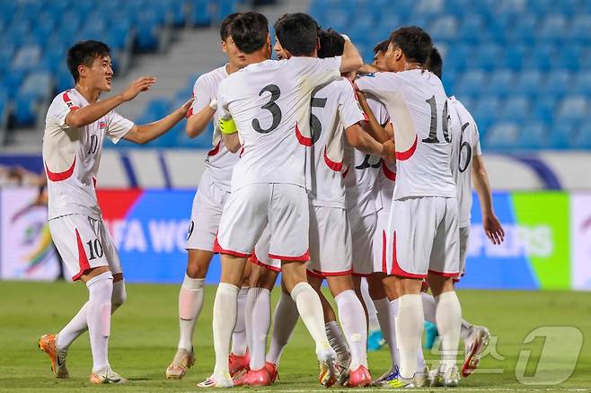 북한 축구 대표팀ⓒ AFP=뉴스1
