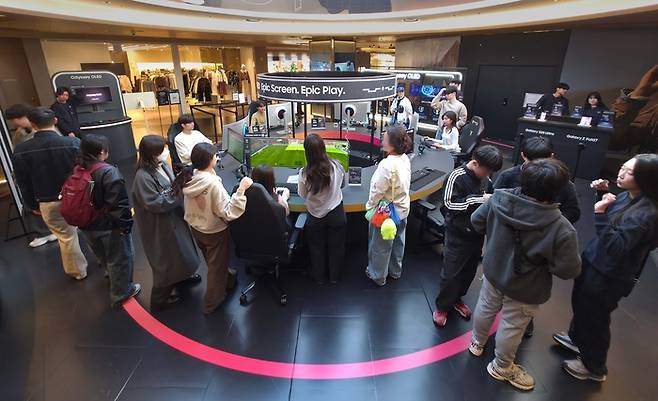 오디세이 게임 스테이션 팝업 체험존.