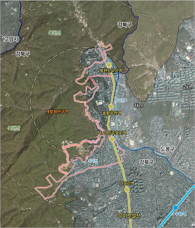 4.19사거리 일대 도시재생사업 위치도. [서울시]
