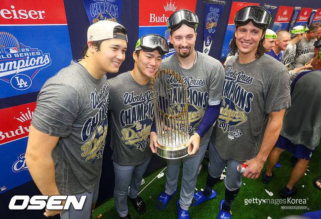 [사진] 다저스 오타니와 동료들. ⓒGettyimages(무단전재 및 재배포 금지)