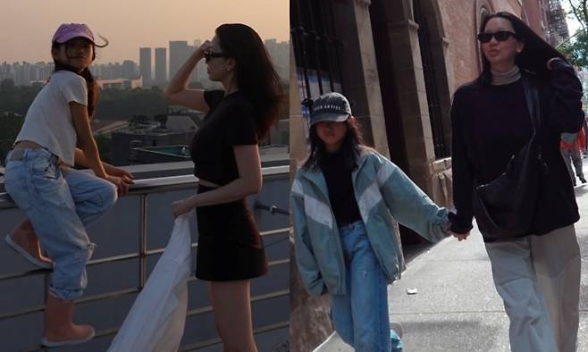 장윤주와 그의 딸 정리사 양. 장윤주&nbsp;인스타그램 캡처