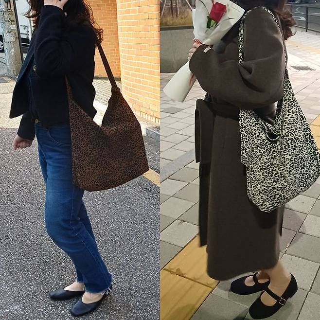 이랜드 '미쏘'의 '레오파드 코듀로이 리본 숄더백'을 활용해 FW 시즌 코디를 꾸며봤다. ⓒ데일리안 남가희 기자