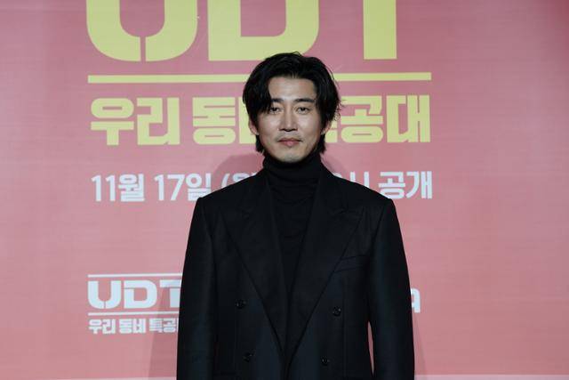 배우 윤계상이 17일 오후 서울 광진구 풀만 앰배서더 서울 이스트폴에서 쿠팡플레이·지니 TV 오리지널 시리즈 'UDT: 우리 동네 특공대' 제작발표회에 참석했다. 쿠팡플레이·지니 TV 제공
