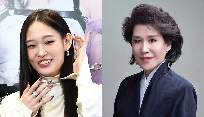 올데이 프로젝트 애니(왼쪽), 애니 모친 정유경 신세계 회장. 세계일보 자료사진, 신세계