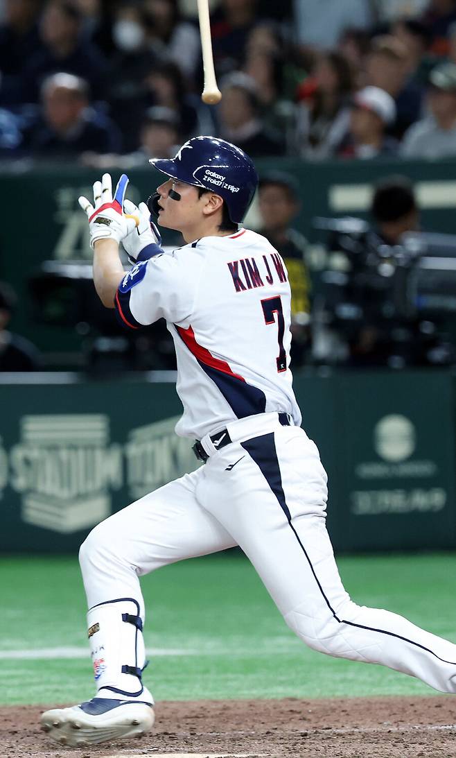 ▲ 김주원 한일전 9회말 2아웃 동점 솔로홈런 ⓒ연합뉴스