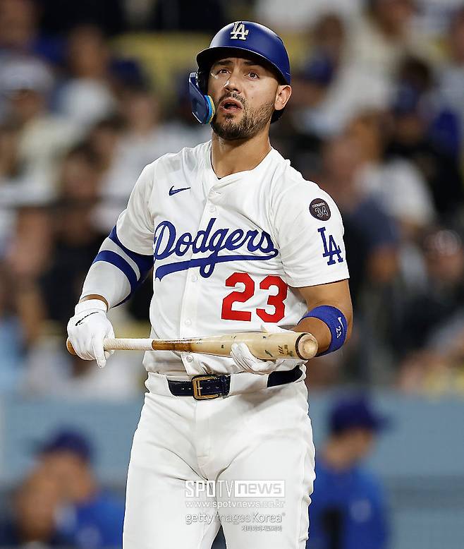 LA 다저스에서 타격 부진을 겪은 마이클 콘포토.
