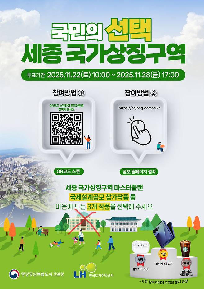 이번 국가상징구역 마스터플랜 공모의 대국민 투표에선 '국회 세종의사당'이 빠진 채 진행된다. 사진=행복청 제공.