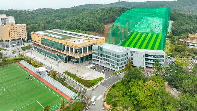 울산과학대 기숙사, 아산체육관 등 시설 전경.