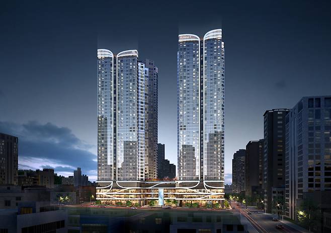 A rendered image of Daewoo E&C's Seomyeon Summit The New residential complex in Busan (Daewoo E&C)