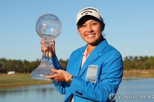 지난해 CME그룹 투어 챔피언십 우승 당시 지노 티띠꾼. 사진[게티이미지/AFP=연합뉴스]