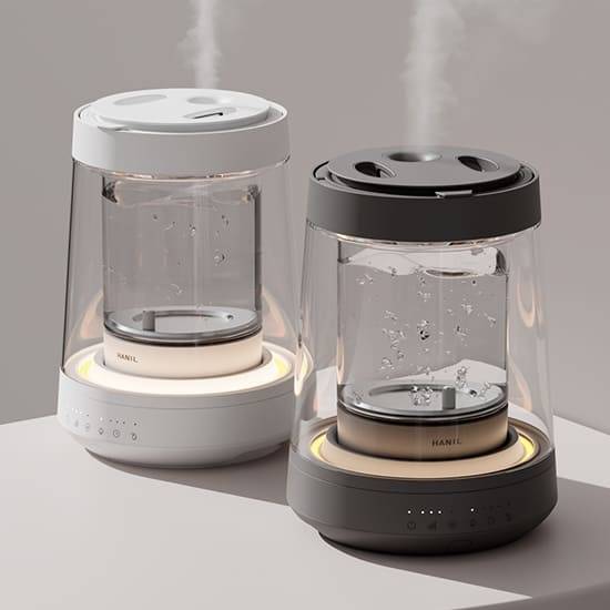 한일전자의 유리가열식 가습기. <한일전자>