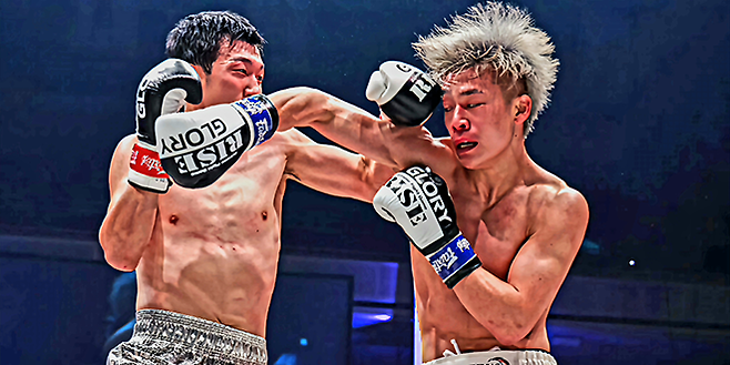 이성현은 입식타격기 빅리그 라이즈의 제2대 63㎏ 챔피언 및 제4대 70㎏ 챔피언이다. 2025년 11월 또 다른 메이저대회 글로리와 일본 도쿄 료고쿠 고쿠기칸 65㎏ 합동 토너먼트 2라운드에서 라이즈 공식랭킹 2위 아사시 유타로의 공격을 피하며 받아치고 있다. 사진=RISEクリエーション株式会社